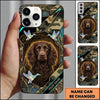 Maxcorners Geometric Woodland Retriever Duck Hunting Multiple Dog Breeds Personalized Name Phone Case