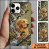 Maxcorners Dynamic Flying Ducks Splash Duck Hunting Multiple Dog Breeds Personalized Name Phone Case