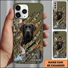Maxcorners Realtree Inspired Retriever Portrait Duck Hunting Multiple Dog Breeds Personalized Name Phone Case