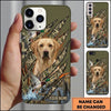 Maxcorners Realtree Inspired Retriever Portrait Duck Hunting Multiple Dog Breeds Personalized Name Phone Case