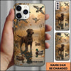Maxcorners Sunset Duck Hunting Boat Duck Hunting Multiple Dog Breeds Personalized Name Phone Case