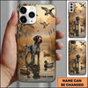 Maxcorners Sunset Duck Hunting Boat Duck Hunting Multiple Dog Breeds Personalized Name Phone Case