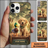 Maxcorners Cute Retriever Duck Companion Duck Hunting Multiple Dog Breeds Personalized Name Phone Case