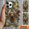 Maxcorners Camo Flying Ducks Splash Duck Hunting Multiple Dog Breeds Personalized Name Phone Case