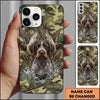Maxcorners Camo Flying Ducks Splash Duck Hunting Multiple Dog Breeds Personalized Name Phone Case