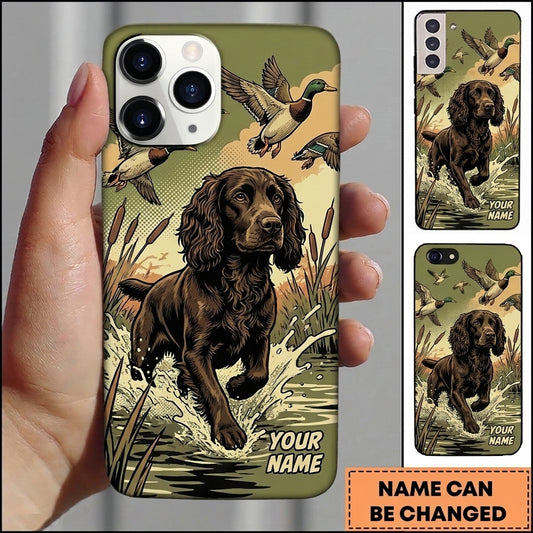 Maxcorners Dynamic Marshland Retriever Duck Hunting Multiple Dog Breeds Personalized Name Phone Case