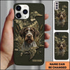 Maxcorners Minimal Dark Camo Retriever Duck Hunting Multiple Dog Breeds Personalized Name Phone Case