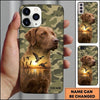 Maxcorners Camo Retriever Sunset Silhouette Duck Hunting Multiple Dog Breeds Personalized Name Phone Case