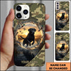 Maxcorners Circular Marshland Retriever Duck Hunting Multiple Dog Breeds Personalized Name Phone Case