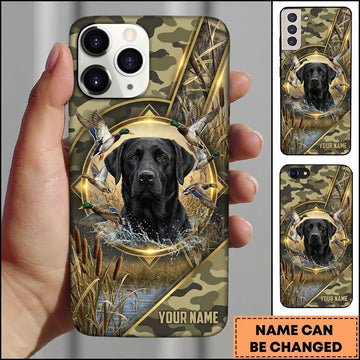 Maxcorners Golden Marshland Retriever Emblem Duck Hunting Multiple Dog Breeds Personalized Name Phone Case