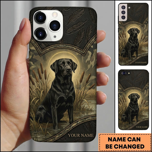 Maxcorners Vintage Hunting Medallion Duck Hunting Multiple Dog Breeds Personalized Name Phone Case