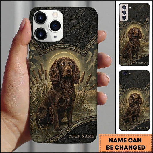 Maxcorners Vintage Hunting Medallion Duck Hunting Multiple Dog Breeds Personalized Name Phone Case