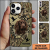 Maxcorners Flying Duck Camo Silhouette Duck Hunting Multiple Dog Breeds Personalized Name Phone Case