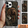 Maxcorners Realtree Woodland Retriever Duck Hunting Multiple Dog Breeds Personalized Name Phone Case