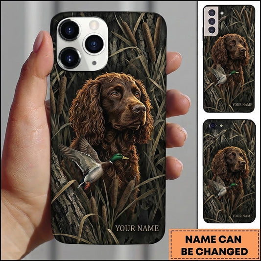 Maxcorners Realtree Woodland Retriever Duck Hunting Multiple Dog Breeds Personalized Name Phone Case