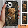 Maxcorners Realtree Woodland Retriever Duck Hunting Multiple Dog Breeds Personalized Name Phone Case