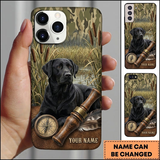 Maxcorners Vintage Compass Hunting Retriever Duck Hunting Multiple Dog Breeds Personalized Name Phone Case