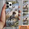 Maxcorners Flying Ducks Water Splash Duck Hunting Multiple Dog Breeds Personalized Name Phone Case