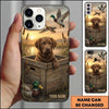 Maxcorners Sunset Duck Blind Companion Duck Hunting Multiple Dog Breeds Personalized Name Phone Case