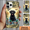 Maxcorners Cute Marshland Retriever Duck Hunting Multiple Dog Breeds Personalized Name Phone Case