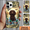Maxcorners Cute Marshland Retriever Duck Hunting Multiple Dog Breeds Personalized Name Phone Case