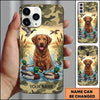 Maxcorners Cute Marshland Retriever Duck Hunting Multiple Dog Breeds Personalized Name Phone Case
