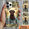 Maxcorners Cute Marshland Retriever Duck Hunting Multiple Dog Breeds Personalized Name Phone Case
