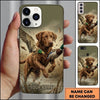 Maxcorners Action Flying Mallard Retrieval Duck Hunting Multiple Dog Breeds Personalized Name Phone Case