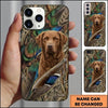 Maxcorners Abstract Woodland Retriever Duck Hunting Multiple Dog Breeds Personalized Name Phone Case