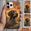 Maxcorners Orange Sunset Retriever Portrait Duck Hunting Multiple Dog Breeds Personalized Name Phone Case