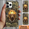 Maxcorners Golden Sunset Retriever Wreath Duck Hunting Multiple Dog Breeds Personalized Name Phone Case