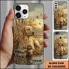 Maxcorners Autumn Duck Hunting Companion Duck Hunting Multiple Dog Breeds Personalized Name Phone Case