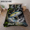 Maxcorners Fishing Lightning Honeycomb Personalized Name Unisex 3D Bedding Set
