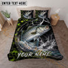 Maxcorners Fishing Lightning Honeycomb Personalized Name Unisex 3D Bedding Set
