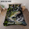 Maxcorners Fishing Lightning Honeycomb Personalized Name Unisex 3D Bedding Set