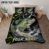 Maxcorners Fishing Lightning Honeycomb Personalized Name Unisex 3D Bedding Set