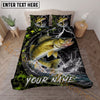 Maxcorners Fishing Lightning Honeycomb Personalized Name Unisex 3D Bedding Set