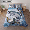 Maxcorners Fishing Icy Water Splash Personalized Name Unisex 3D Bedding Set