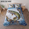 Maxcorners Fishing Icy Water Splash Personalized Name Unisex 3D Bedding Set