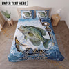 Maxcorners Fishing Icy Water Splash Personalized Name Unisex 3D Bedding Set