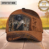 Maxcorners Duck Hunting Dog Mallard Retriever Rustic Leather Multiple Options Personalized Name Hunting Cap