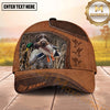 Maxcorners Duck Hunting Dog Mallard Retriever Rustic Leather Multiple Options Personalized Name Hunting Cap