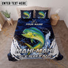 Maxcorners Fishing Anchor Wave Personalized Name Unisex 3D Bedding Set