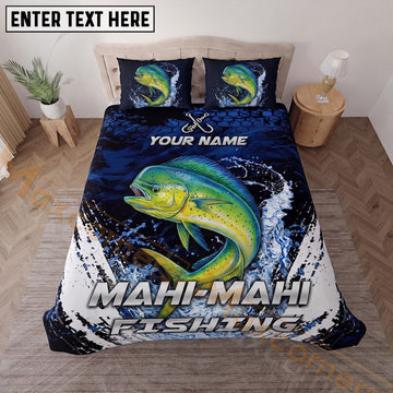 Maxcorners Fishing Anchor Wave Personalized Name Unisex 3D Bedding Set