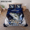 Maxcorners Fishing Anchor Wave Personalized Name Unisex 3D Bedding Set