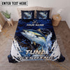 Maxcorners Fishing Anchor Wave Personalized Name Unisex 3D Bedding Set