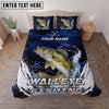 Maxcorners Fishing Anchor Wave Personalized Name Unisex 3D Bedding Set