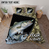Maxcorners Fishing Camouflage Adventure Personalized Name Unisex 3D Bedding Set