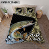 Maxcorners Fishing Camouflage Adventure Personalized Name Unisex 3D Bedding Set