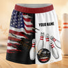 Maxcorners Bowling American Flag Pins And Ball Personalized 3D Skort, Skirts With Shorts